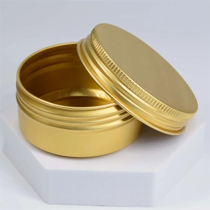 52*22size 40ml Golden Customized Printing Two-side Printing Aluminum Box With Cap